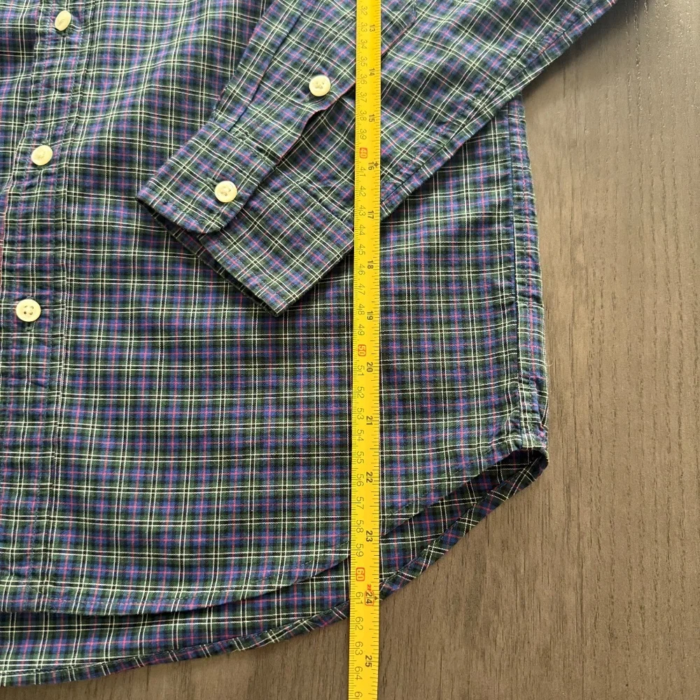 Ralph Lauren Boys Long Sleeve Plaid Cotton Logo‎ Shirt Size L(14/16)